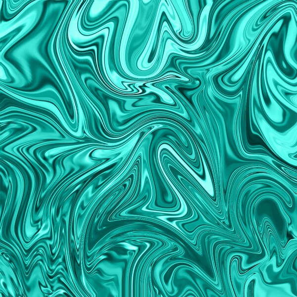 Turquoise Liquid Marble Print