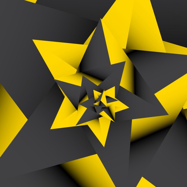 Yellow Abstract Print