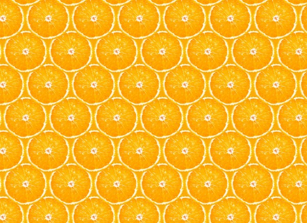 Orange Fruit Juicy Pattern Print