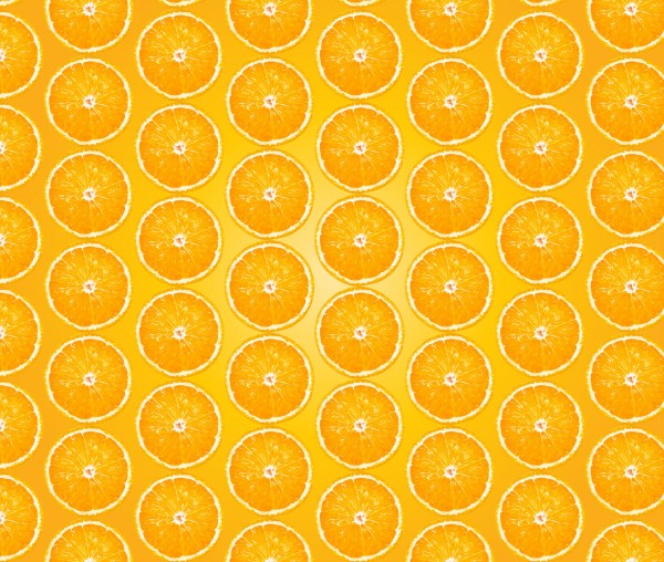 Juicy Fruity Orange Pattern Print