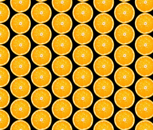 Orange Fruit Pattern Print