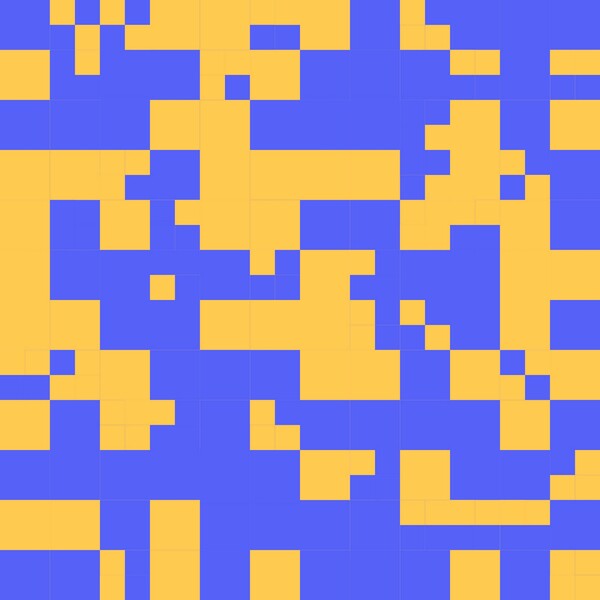 Blue Geometry Pattern Print