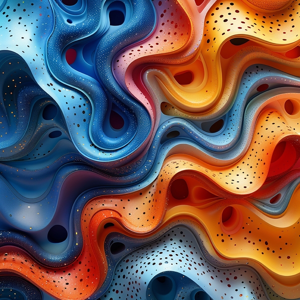 Abstract Wave Print