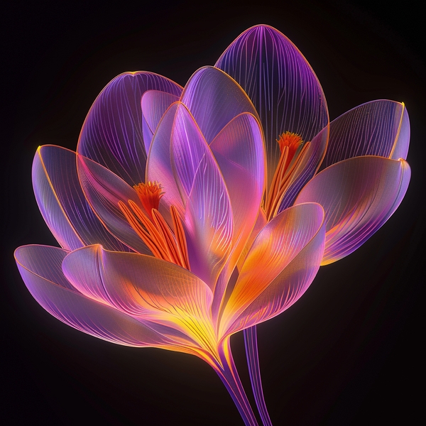 Glowing Flower Print