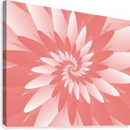Spiral Flower Pattern Art Canvas Print