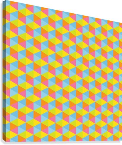 Hexagon Seamless Pattern Artwork Canvas Print