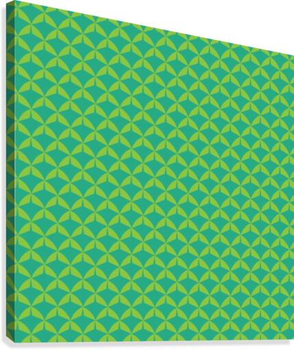 Green Leaf Pattern Artwork Canvas Print