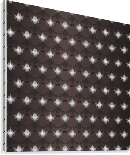 Islamic  Black & Brown Pattern Art Canvas Print