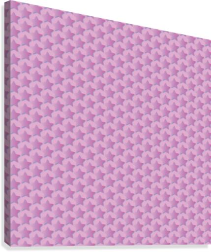 Pink Star Pattern Canvas Print