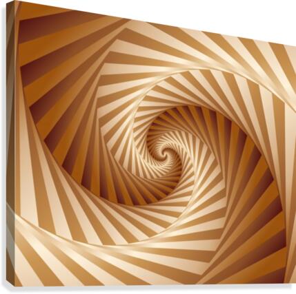 3D EFFECT Spiral Pattern Canvas Print