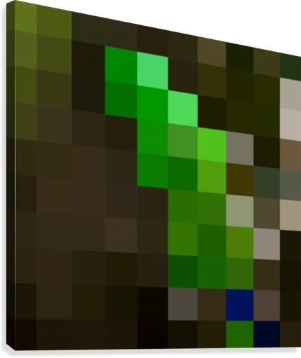 GREENISH MOSAIC PATTERN Canvas Print