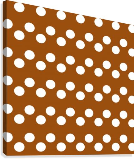RUST Polka Dots Canvas Print