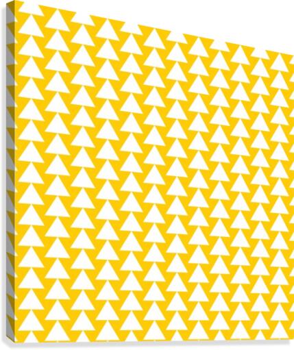 Yellow  White triangle Canvas Print