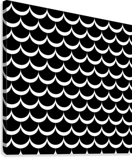 BLACK MERMAID PATTERN Canvas Print