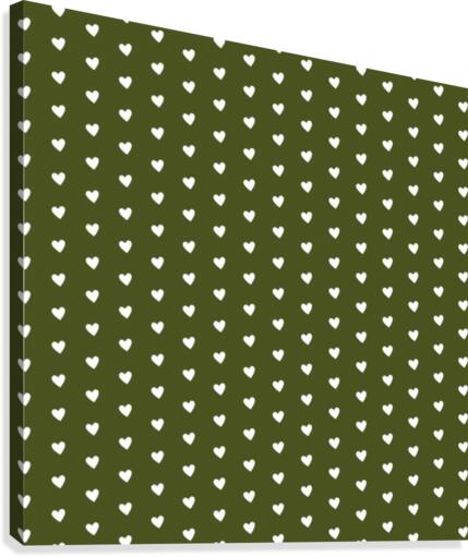 Army Heart Shape Pattern Canvas Print
