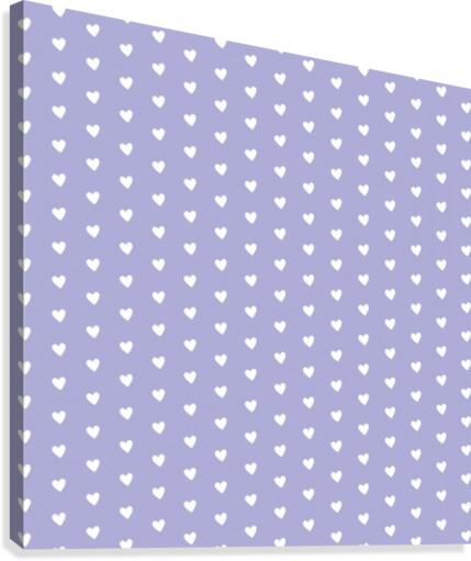 Blue Bell  Heart Shape Pattern Canvas Print