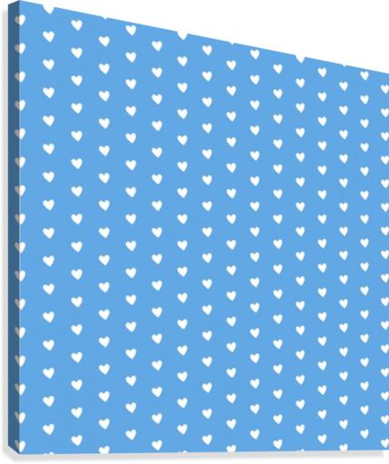 CORNFLOWER Heart Shape Pattern Canvas Print