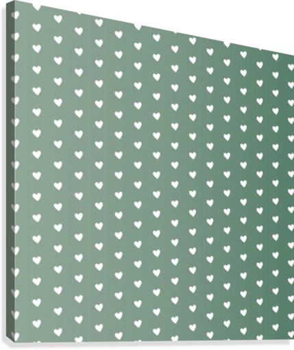 Foliage Heart Shape Pattern Canvas Print