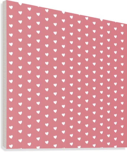 Light Red Heart Shape Pattern Canvas Print