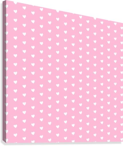 Cotton Candy Heart Shape Pattern Canvas Print
