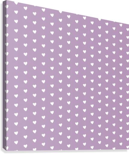 Red Violet Heart Shape Pattern Canvas Print