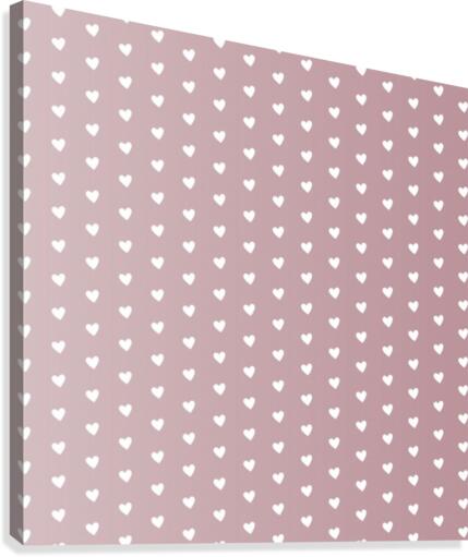 Sienna Heart Shape Pattern Canvas Print