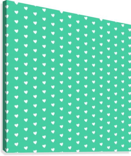 Shamrock Heart Shape Pattern Canvas Print