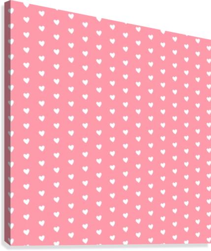 Salmon Heart Shape Pattern Canvas Print