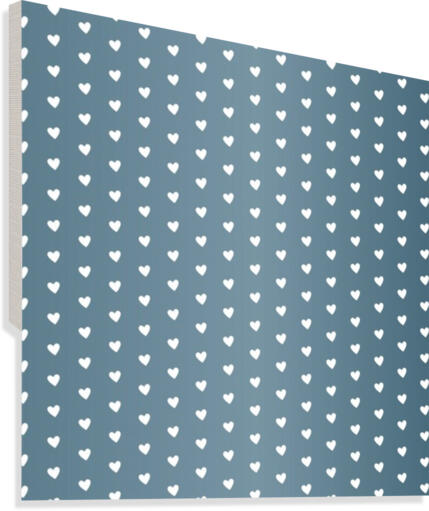 Slate gray Heart Shape Pattern Canvas Print