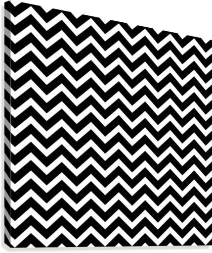 BLACK CHEVRON Canvas Print
