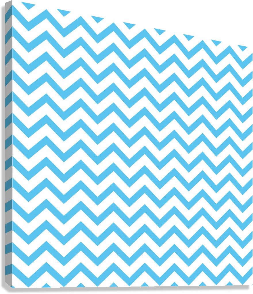 BLUE CHEVRON Canvas Print