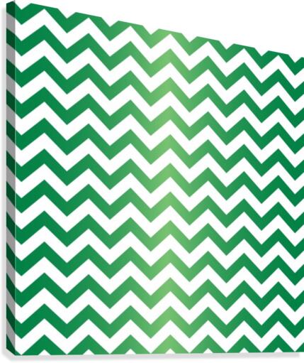EMERALD CHEVRON Canvas Print