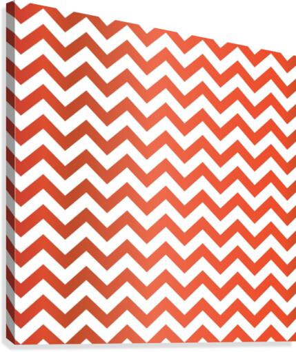 TOMATO CHEVRON Canvas Print