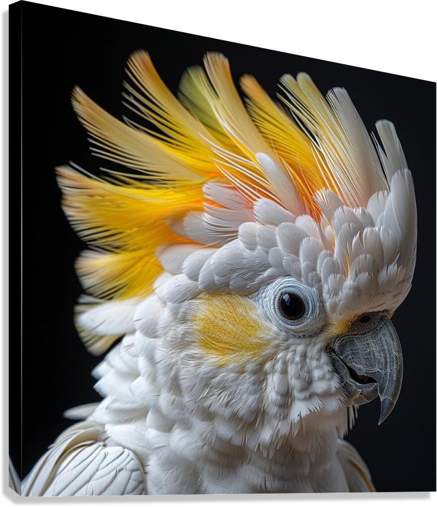 Furry Yellow Cockatoo Canvas Print