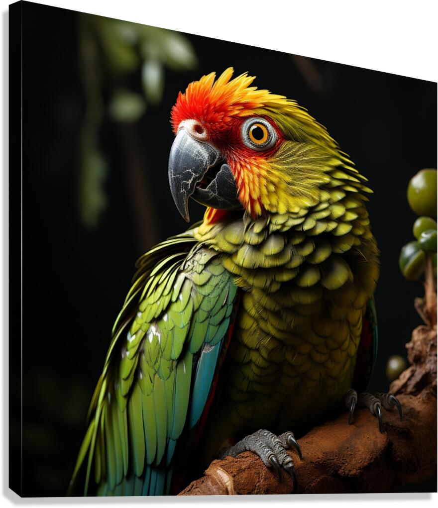 Cute Macaw Canvas Print