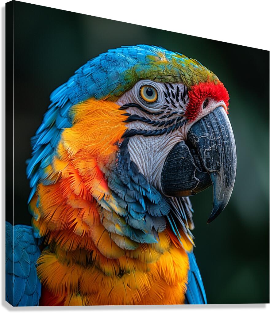 Fluffy Macaw Canvas Print