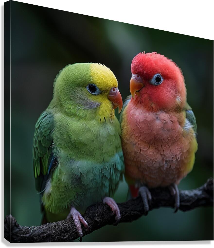 Serene Lovebird Canvas Print