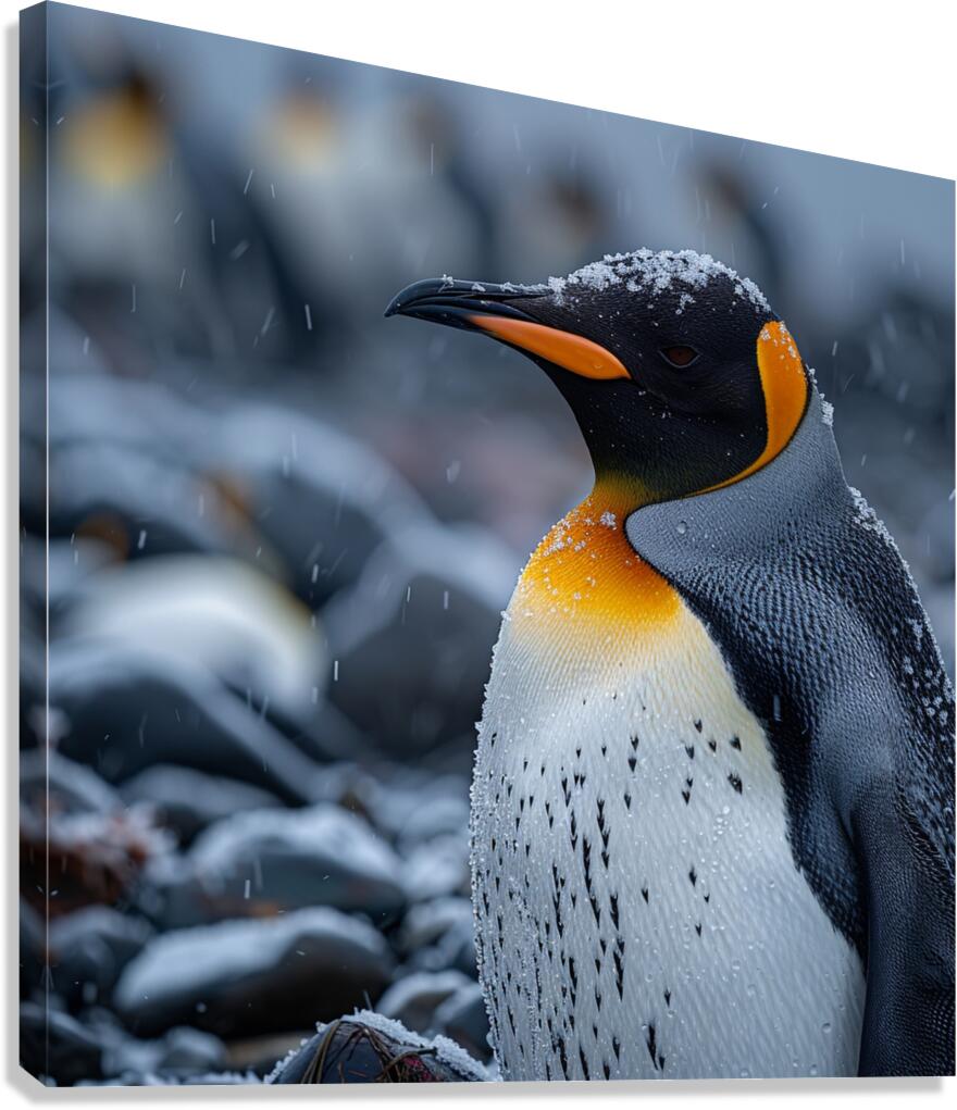 Arctic Sparkle Penguin Canvas Print