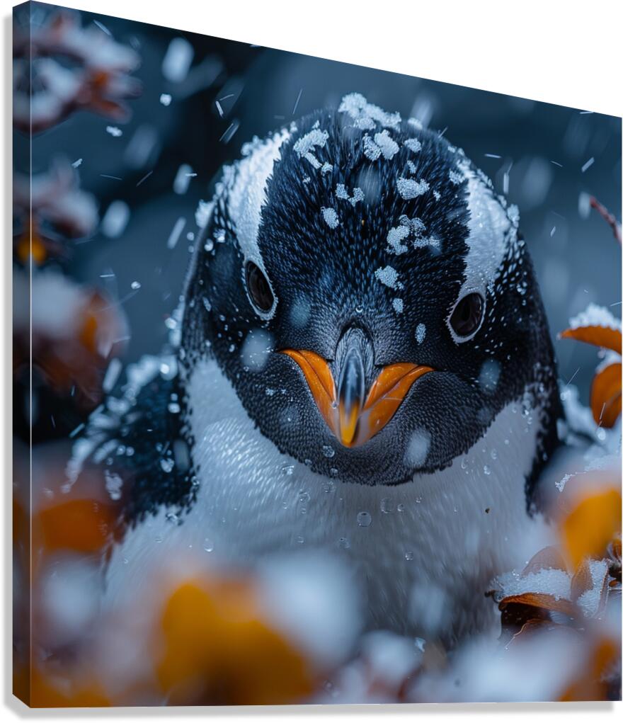 Icy Penguin Canvas Print