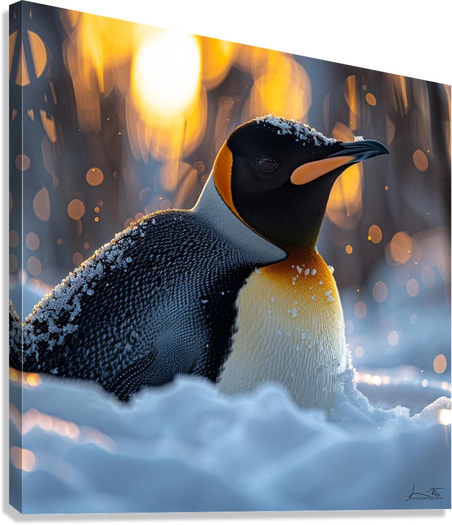 Fluffy Penguin Canvas Print