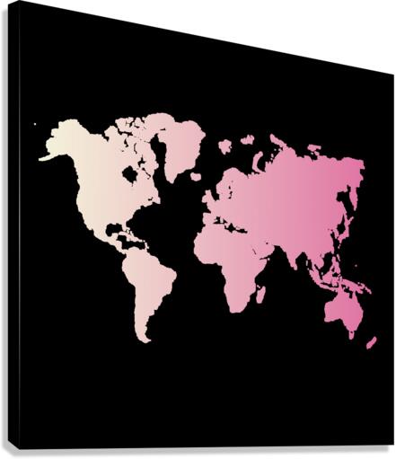 GRADIENT WORLD MAP Canvas Print