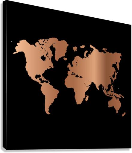 CHERRY WORLD MAP Canvas Print