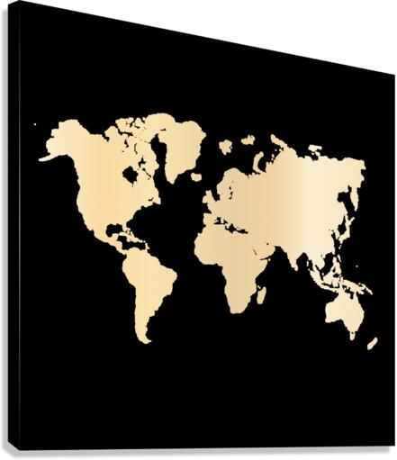 ASH WORLD MAP Canvas Print