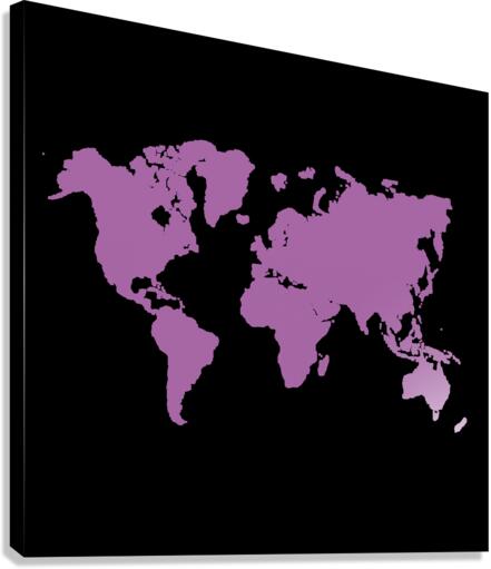 PLUM WORLD MAP Canvas Print