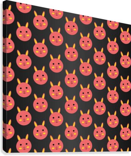 CUTE KITTY PATTERN Canvas Print