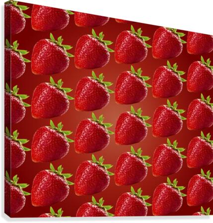 Straw Berry Pattern Canvas Print