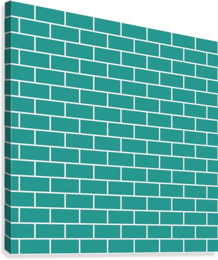 Ocean Blue Brick Pattern Canvas Print