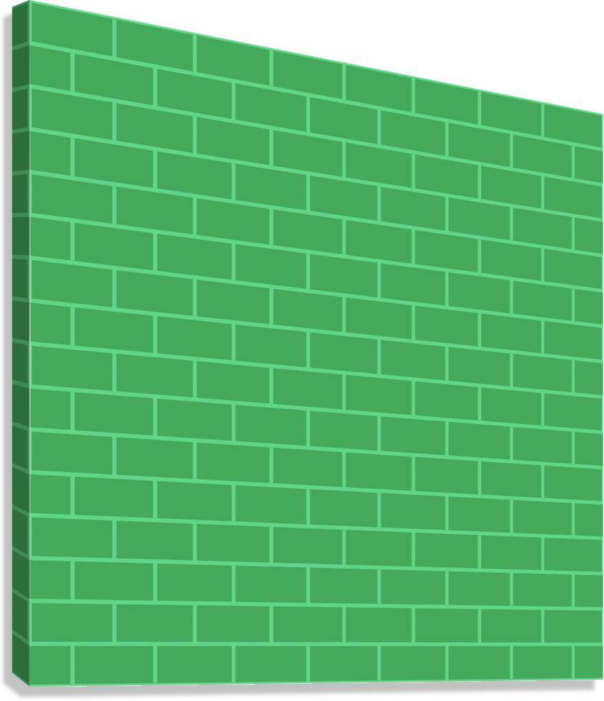 Green Bricks Pattern Canvas Print