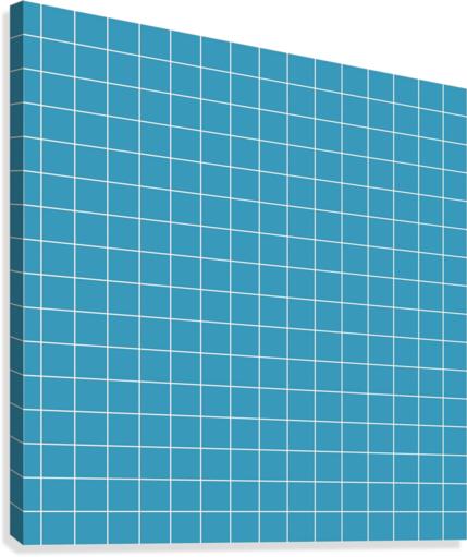 Blue Checker Pattern Canvas Print