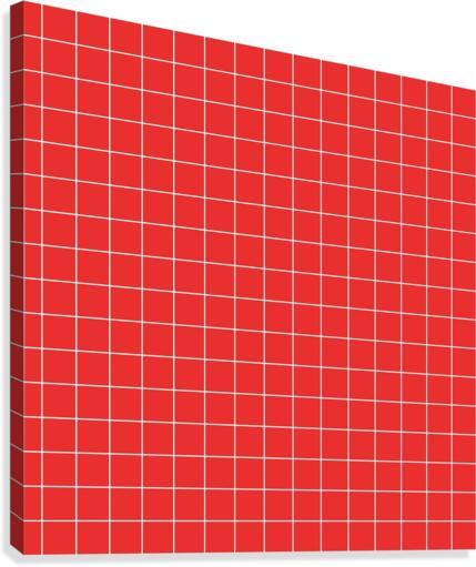 Red Orange Check Line Pattern Canvas Print